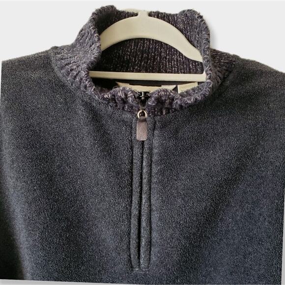 Vtg Y2K Eddie Bauer Women Gray Fleece Sweater L Birch Valley Gorp Outdoors Cozy - Picture 2 of 11